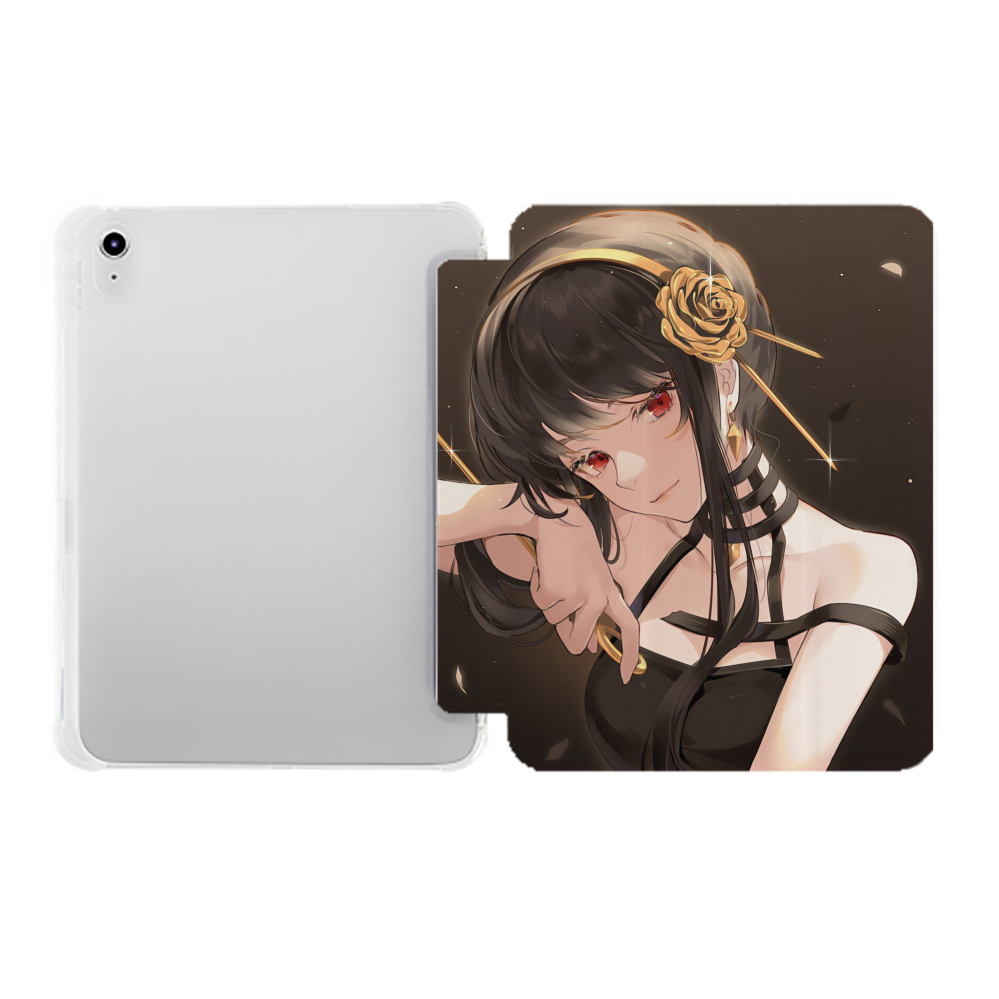 （画像用） SPY×FAMILY间谍家家酒 IPad ケース ペン収納付き 三つ折りスタンド PUレザー×シリコン 対応機種9.5/10.5/10.9インチ